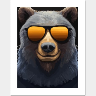 Bear with Sunglasses Posters and Art